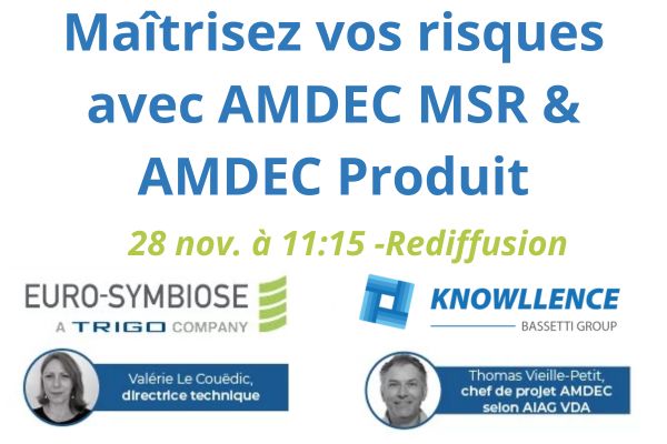 webinaire Maîtriser vos risques avec l’AMDEC MSR et l’AMDEC Produit- rediffusion