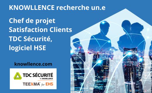 offre emploi CDI -chef de projet satisfaction client TDC Sécurité, logiciel HSE