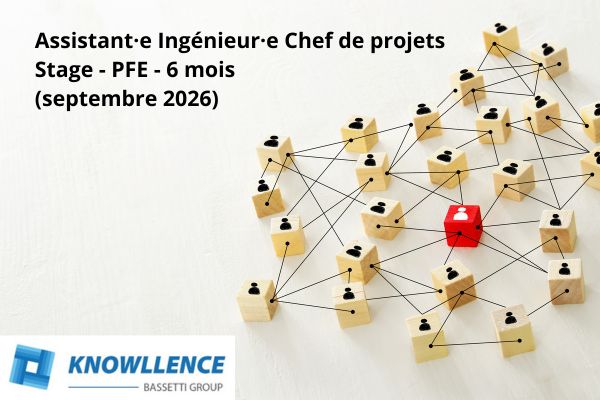 Offre de Stage Assistant chef de projet (ingénieur 6 mois)