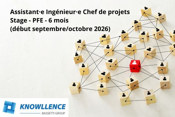 offre de Stage Assistant chef de projet (ingénieur 6 mois)